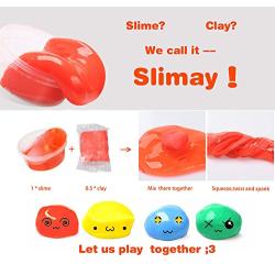 DIY Crystal Slime Kit ? Slime kits for Girls Boys Toys with 48 Glitter Powder,Clear Slime Supplies for Kids Art Craft,Includes Air Dry Clay, Fruit Slice and Tools,Squeeze Stress Relief Toy (24 Colors)