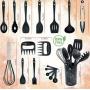 AN&GLOBALS Kitchen Silicone Utensil Holder Sets Cooking Home Kitchenware Camping US 18 PCs