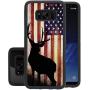Samsung Galaxy S8 Case with American Flag Pattern Whimsical Design Bumper Black Soft TPU and PC Protection Anti-Slippery &Fingerprint Case for Samsung Galaxy S8