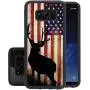 Samsung Galaxy S8 Case with American Flag Pattern Whimsical Design Bumper Black Soft TPU and PC Protection Anti-Slippery &Fingerprint Case for Samsung Galaxy S8