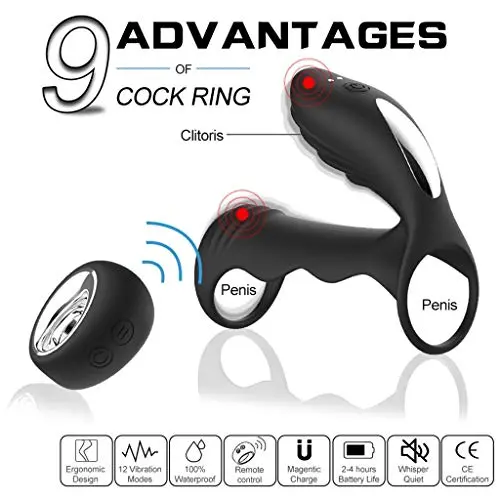 Lfcmf Giftly ?êni? Dual ?ings Orgásmic ?êni? ?ings Mini bǚllet Vi`br?tórs Silicone Material Toys for Couple (Color : Black)