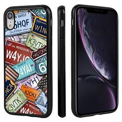 Glossy Corner Case Fit Apple iPhone Xr 6.1-Inch License Plate