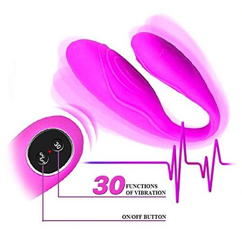 SexyToken Rechargeable 30 Speed Silicone Double-end Wireless Remote Control Vibe Adult Sex Toy Female Masturbation Vaginal and Couple Vibrator