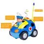 SGILE RC Cartoon Car Toy with Lights Music Radio for Toddlers Baby Kids, Blue