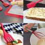 Silicone Kitchenware, Kitchen Integrated Silicone Scraper Shovel Brush Silicone 5 Piece Set for Baking Barbecue, 5 piece set