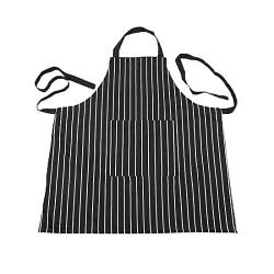 Aprons - Baking Ware Zebra Chalk Stripes Bib Apron With Pockets - Ware Cookware Steam Insert Dish Home Cook Tool Utensil Kitchenware Kitchen Spatula Silicon Cutlery Ladle Induction Steamer