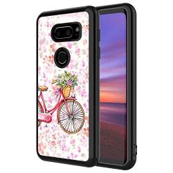 LG V30 ThinQ Case,Flexible Soft TPU Cover Shell,Slim Silicone Black Rubber Non-Slip Durable Design Protective Phone Case for LG V30 ThinQ -Bicycle