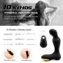 Porwerful 10 Speed/Frequency Waterproof FDA Approved Silicone Curve Rechargeable Massagers Wearable P-rostat-e Therapeutic Massage Device