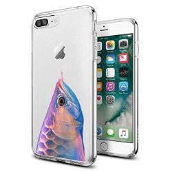 iPhone 7 8 Case, Soft TPU Slim-Fit Flexible Ultra-Thin Clear Case, Full-Body Rugged Bumper Print Arowana Case for iPhone 7 8, Transparent