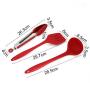 10pc Red Silicone Baking Nonstick Kitchenware Cookware Cooking Tool Gadget Set Kitchen Gadgets Accessories Tools Sets Supplies