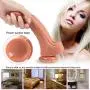 8 Inch Realistic Soft D?`ld?s with Strong Suction Cup-Relaxation Massager Wand Toys-100% Silicone Material