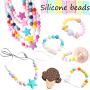 Promise Babe Round Silicone Beads Mix Color Silicone Teething Beads 100pc 12mm DIY Supplies BPA Free