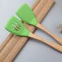 Tea Scoops - 3 5 7 Pcs Silicone Ware Non Stick Set Spoon Shovel With Wooden Handle - Scoops Scoops Pizza Holder Wooden Spoon Wood Cook Bamboo Tableware Blender Rubber Utensil Kitchen Spatu