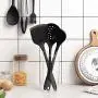 KIYYI Silicone Kitchenware Set Of 6 High Temperature Non-stick Pan Does Not Hurt The Pot Spatula Spoon Food Set Long Anti-scalding Non-slip Kitchen Set