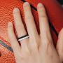 ThunderFit Womens Triangle Diamond Stackable Rings 4 Pack Thin Silicone Wedding Rings - 2.5mm Wide - 2mm Thick