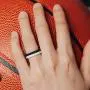 ThunderFit Womens Triangle Diamond Stackable Rings 4 Pack Thin Silicone Wedding Rings - 2.5mm Wide - 2mm Thick