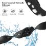 Lintelek Silicone Replacement Bands Compatible with Fitbit Versa, Eco-Friendly Wristband Breathable Soft Bands Washable Straps for 5.5-8.5 Inches, Quick Drying