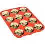 Perlli Top Quality 12 Cup Silicone Muffin Pan - Cupcake Mold Nonstick - Bpa Free Food Grade - Large Muffin Tin Baking Cups Liners - Reusable Rubber Bakeware Trays - Dishwasher Microwave Oven Safe