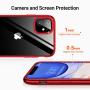 TORRAS Crystal Clear iPhone 11 Case, [Anti-Yellow] Soft Silicone TPU Thin Cover Slim Phone Case for iPhone 11 6.1 inch 2019, Glossy Red