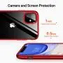TORRAS Crystal Clear iPhone 11 Case, [Anti-Yellow] Soft Silicone TPU Thin Cover Slim Phone Case for iPhone 11 6.1 inch 2019, Glossy Red