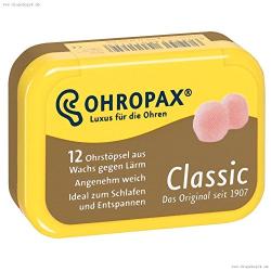 Ohropax Wax Ear Plugs, 12 Plug