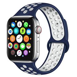 Bravely klimbing Compatible with Apple Watch Band 44mm 42mm 40mm 38mm, Soft Silicone iWatch Bands Replacement Sport Bands for iWatch Series 5 4 3 2 1 for Men and Women S/M M/L