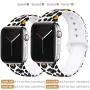 EXCHAR Compatible with Apple Watch Band 40mm 38mm 44mm 42mm Fadeless Pattern Printed Floral Bands Silicone Replacement Band for iWatch Series 5 Series 4/3/2/1 for Women Men