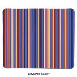 Mouse Pad,Gradient Color Vertical Stripes Lines Art Retro Graphic Display,for Laptop,Computer & PC (7.87" x 9.44"),Violet Blue Peach Salmon Red