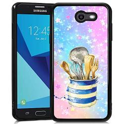 Samsung Galaxy J7 2017 Case, Kitchenware Shock-Absorption TPU Rubber Bumper Samsung Galaxy J7 2017 Case, Ultra Thin Slim Protective Cover for Samsung Galaxy J7 2017-Black