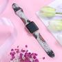 KOLEK Floral Bands Compatible with Apple Watch 42mm  44mm, Silicone Fadeless Pattern Printed Replacement Bands for iWatch Series 4 3 2 1, Feathers, M L
