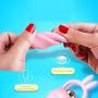 ROITB Silicone Vibrator Massage for Men/Women - 3 Speed Change and 7 Frequencies Vibrator Toy - Anal Beads -USA Shipping (Pink-B)