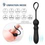 Vibrating Anal-Dildo-Vibrator-Butt-Plug with Penis Ring, 9 Speeds Silicone Rechargeable Waterproof Prostate Massager Bullet Sex Toy for Men, Women and Couples