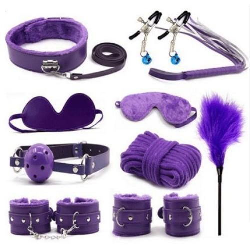 Eer2O Adult Toy Binding Tool Purple Ten Sets Beds Women Men Bedroom Adults Erotic Lingerie B/D/S/M Set Love Toy Sexy Game Couple