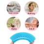 Agirlvct 100% Silicone Bath Shower Loofah Brush, Gentle Back Scrubber,Best body exfoliating loofa brush Gift For Baby Kids Men Father Mother Wife Family (1 Pack Blue)