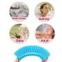 Agirlvct 2 Pack Silicone Loofah Body Scrubber,Soft Bath Brush Loofa Back Scrubber Wash Face for Shower Massaging Spa Gym Birthday Gift for Baby Kids Wife Men Women Family (Blue &Pink)