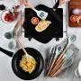 Silicone kitchenware 11 Pieces Silicone Cooking Utensils Kitchen Utensil Set Wooden Handles Cooking Tools For Nonstick Cookware Includes Tongs Pasta Fork Whisk And More Nonstick Heat Resistant Tools