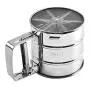 Sifters & Shakers - Stainless Steel Sieve Cup Powder Flour Pastry Baking Home Garden Dining Bake Ware Cake - Tablecloth Muffin Metal Flour Sifter Kitchenware Powder Colander Tool Bake Ga