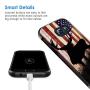 Samsung Galaxy S6 Case with American Flag Pattern Whimsical Design Bumper Black Soft TPU and PC Protection Anti-Slippery &Fingerprint Case for Samsung Galaxy S6
