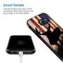 Samsung Galaxy S6 Case with American Flag Pattern Whimsical Design Bumper Black Soft TPU and PC Protection Anti-Slippery &Fingerprint Case for Samsung Galaxy S6