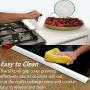 Kitchen Silicone Stove Counter Gap Cover, Easy Clean Heat Resistant Wide & Long Gap Filler, Seals Spills Between Counter, Stovetop, Oven, Washer & Dryer, Set of 2 (21 Inches, White)