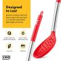 Klee 11-Piece Nonstick Silicone Cooking Utensil Set with Stainless Steel Handles (Red)