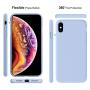 Miracase Liquid Silicone Case Compatible with iPhone Xs Max 6.5 inch (2018), Gel Rubber Full Body Protection Shockproof Cover Case Drop Protection Case (Clove Purple)
