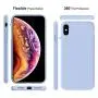 Miracase Liquid Silicone Case Compatible with iPhone Xs Max 6.5 inch (2018), Gel Rubber Full Body Protection Shockproof Cover Case Drop Protection Case (Clove Purple)