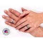 SafeRingz Metallic Silicone Wedding Ring, Made in The USA, Men or Women, Size 4-18