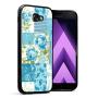 Samsung Galaxy A5 2017 Case, Blue Flower Shock-Absorption TPU Rubber Bumper Samsung Galaxy A5 2017 Case, Ultra Thin Slim Protective Cover for Samsung Galaxy A5 2017-Black
