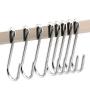 40 Pack Heavy Duty S Hooks Stainless Steel S Shaped Hooks Hanging Hangers for Kitchenware Spoons Pans Pots Utensils Clothes Bags Towers Tools Plants (Silver)