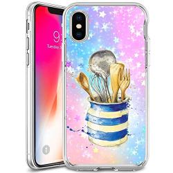 iPhone Xs iPhone X Case, Kitchenware Shock-Absorption TPU Rubber Bumper iPhone Xs iPhone X Case, Ultra Thin Slim Protective Cover for iPhone Xs iPhone X-Clear