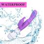 Vibrator G Spot Waterproof Rabbit Silicone RechargeableFemale Toy for Home Body Relaxation Healthy Massage | Vibrateur Femme (Purple)