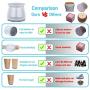 Upgrade Chair Leg Floor Protectors, 16 pcs Transparent Silicone Felt Bottom Chair Leg Covers, Furniture Feet Pads for Hardwood Floors, Stool Table Leg Protector Caps to Prevent Scratches Noise(Medium)