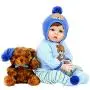 Aori Realistic Baby Doll Lifelike Reborn Baby Boy Doll 22 Inch with Plush Teddy Accessories